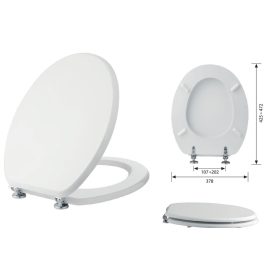   WC ülőke fa, bevonatos,fém zsanérralL 4kg "LEGNO" CR