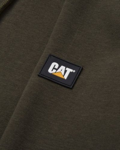 CAT Pulóver kapucnis 1910158 katona zöld L