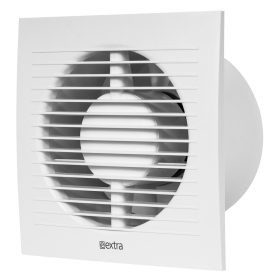   E-EXTRA Elszívó ventilátor EE125HT, fehér, időzítő/páraérzékelő, NA125mm, 150m3/h, négyzet alakú