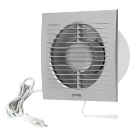   E-EXTRA Elszívó ventilátor NA125 ezüst 150m3/h vezeték/kapcsoló