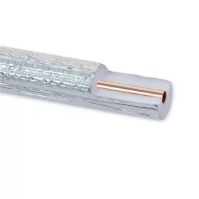   Klíma rézcső KS "5/8"15,88-1mm lágy,szigetelt (6mm) 25m ITA - ALUKASÍROZOTT
