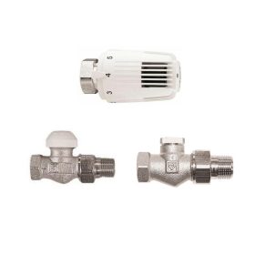 HERZ Rad.sz.Term. 1/2" Egyenes szelep szett