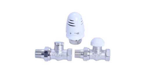 HERZ Rad.sz.Term. 1/2" Egyenes szelep szett