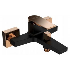   MIDNIGHT KÁDTÖLTŐ CSAPTELEP FEKETE/ROSEGOLD Zuhanyszett nélkül INVENA