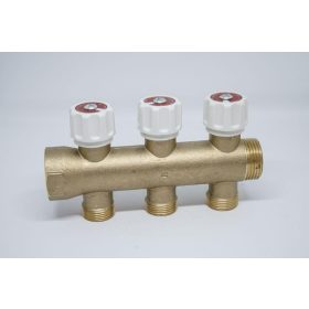   Osztótest 1"-3 körös, 3/4" szabályozószeleppel