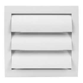   Műanyag gravitációs zsalus szellőzőrács szúnyoghálóval 148x153mm