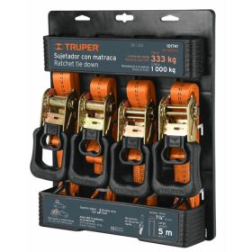   TRUPER SU-1000C4 Kétrészes rakományrögzítő heveder, spanifer, 1000 kg / 5 m / 32 mm, 4 db/készlet (1