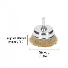   TRUPER CO-2-3/4F Fazék drótkefe finom sörtével fúrógéphez, 70 mm (11592)