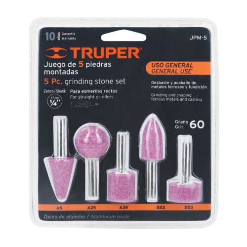 TRUPER JPM-5 Csapos csiszolókő készlet, 5 részes (11680)