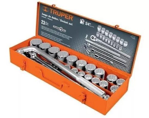 TRUPER JD-3/4X24P Dugókulcs készlet 3/4" , 23 részes colos, 3/4" - 1 3/4" (13970)