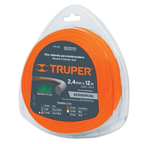 TRUPER HTA-95 Szegélynyíró damil, kerek profil 2,4 mm / 12 m (17607)