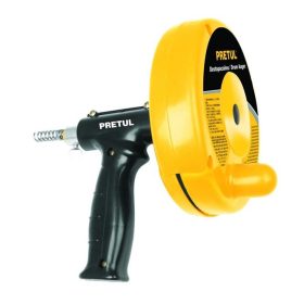   PRETUL DECA-25P Kézi lefolyótisztító spirál markolattal, dob tekercseléssel, 7,6 m (22881)