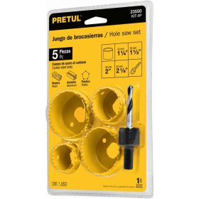   PRETUL KIT-5P Körkivágó készlet, 5 darabos, 32/38/50/55 mm (23550)