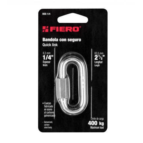 FIERO BSE-1/4 Csavaros karabiner, 1/4", 400 kg (44022)