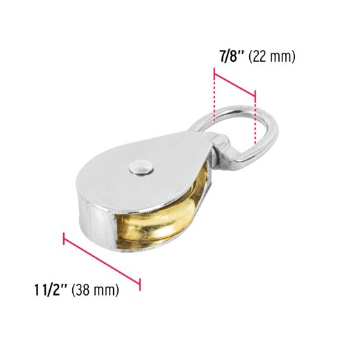 FIERO GANO-1-1/2 Emelő csiga, 1 1/2", 38 mm, 75 kg (44115)