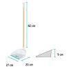 KLINTEK RECO-11B Műanyag szemeteslapát fa nyéllel, 82 cm / 27 cm (57024)