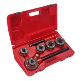   VIRAX KÉZI RACSNIS MENETVÁGÓ, BSPT JOBBOS 1/2" - 3/4" - 1" - 1,1/4" VÁGÓFEJEKKEL (136311)