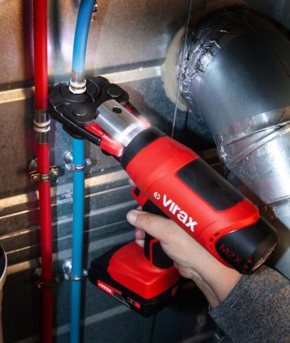 Gépszett, VIRAX VIPER® M2X présgép + METABO BS 18 L SET akkus fúró-csavarbehajtó (2x18V/2,0Ah)