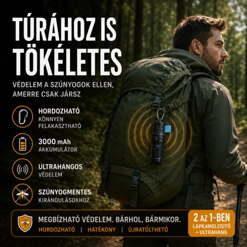 Wave MosQ Elektromos kültéri szúnyogriasztó Fekete akkumulátoros